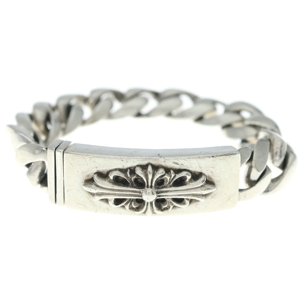 CHROME HEARTS(クロムハーツ) ID FLORAL CRS フローラルクロスIDクラシックリンク ブレスレット 13LINK シルバー BCA164
