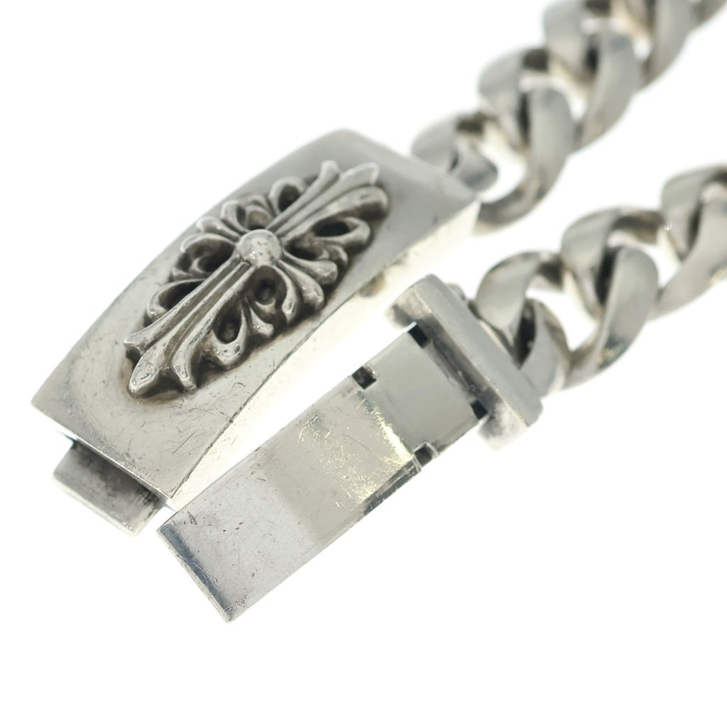 CHROME HEARTS(クロムハーツ) ID FLORAL CRS フローラルクロスIDクラシックリンク ブレスレット 13LINK シルバー BCA164