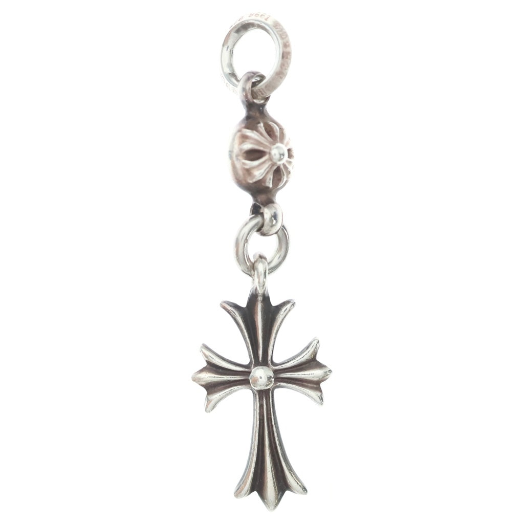 CHROME HEARTS(クロムハーツ) 1B TNY CH CRS AFTER 1SAP 1ボールタイニーCHクロス アフターサファイア チャーム シルバーネックレス