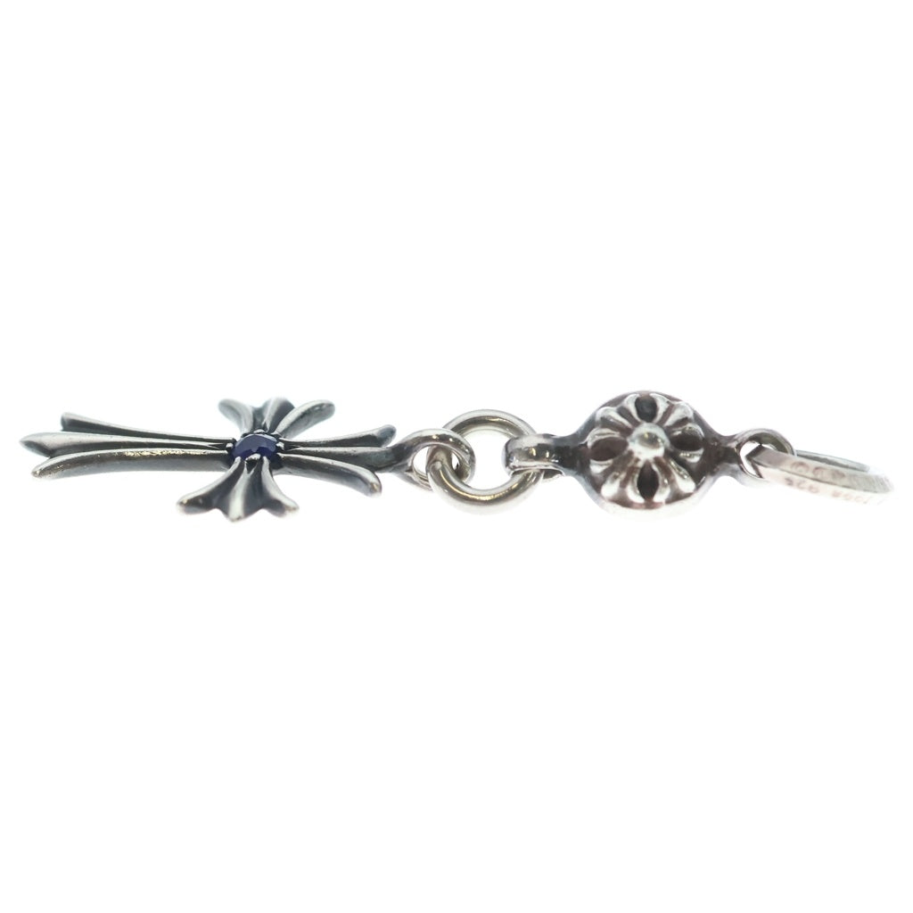 CHROME HEARTS(クロムハーツ) 1B TNY CH CRS AFTER 1SAP 1ボールタイニーCHクロス アフターサファイア チャーム シルバーネックレス