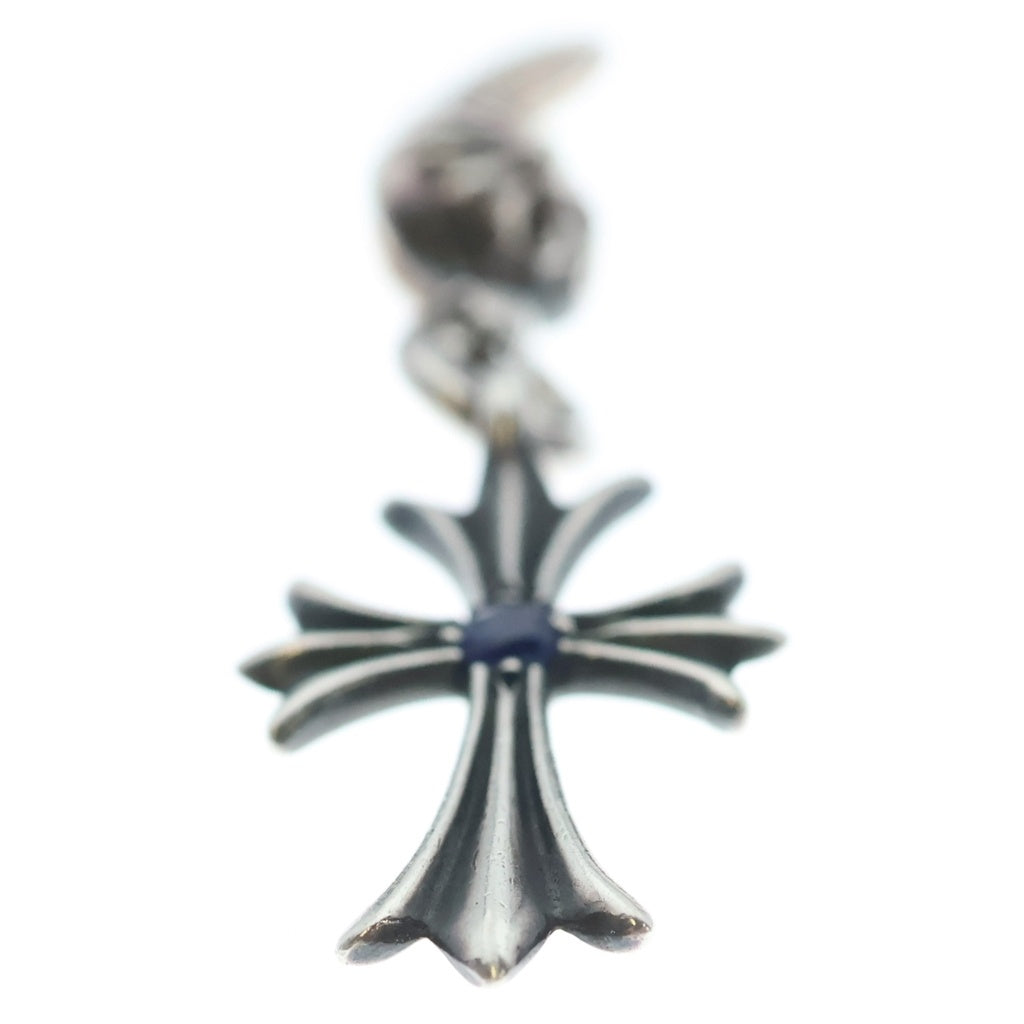 CHROME HEARTS(クロムハーツ) 1B TNY CH CRS AFTER 1SAP 1ボールタイニーCHクロス アフターサファイア チャーム シルバーネックレス