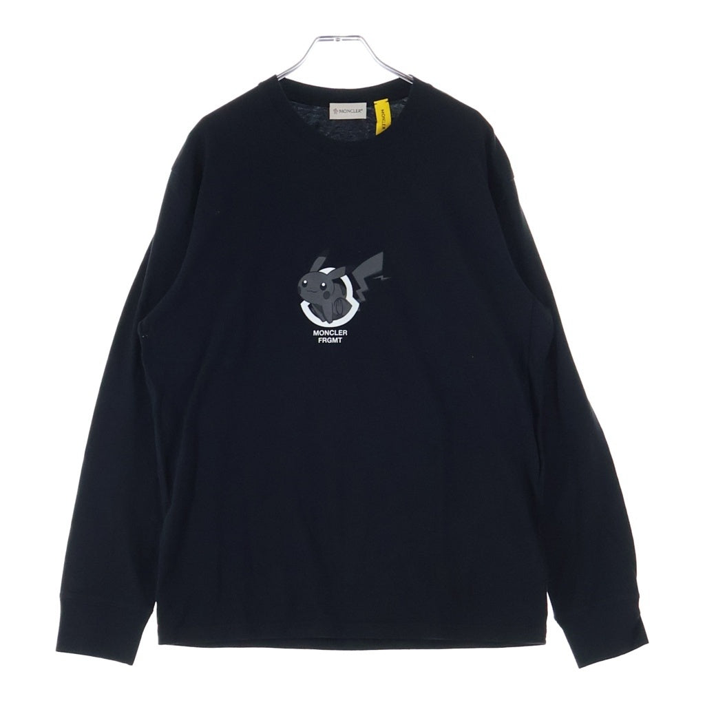 MONCLER(モンクレール) 20AW ×FRAGMENT THUNDERBOLT PROJECT フラグメント サンダーボルトプロジェクト クルーネック 長袖Tシャツ カットソー ブラック F209U8D70110