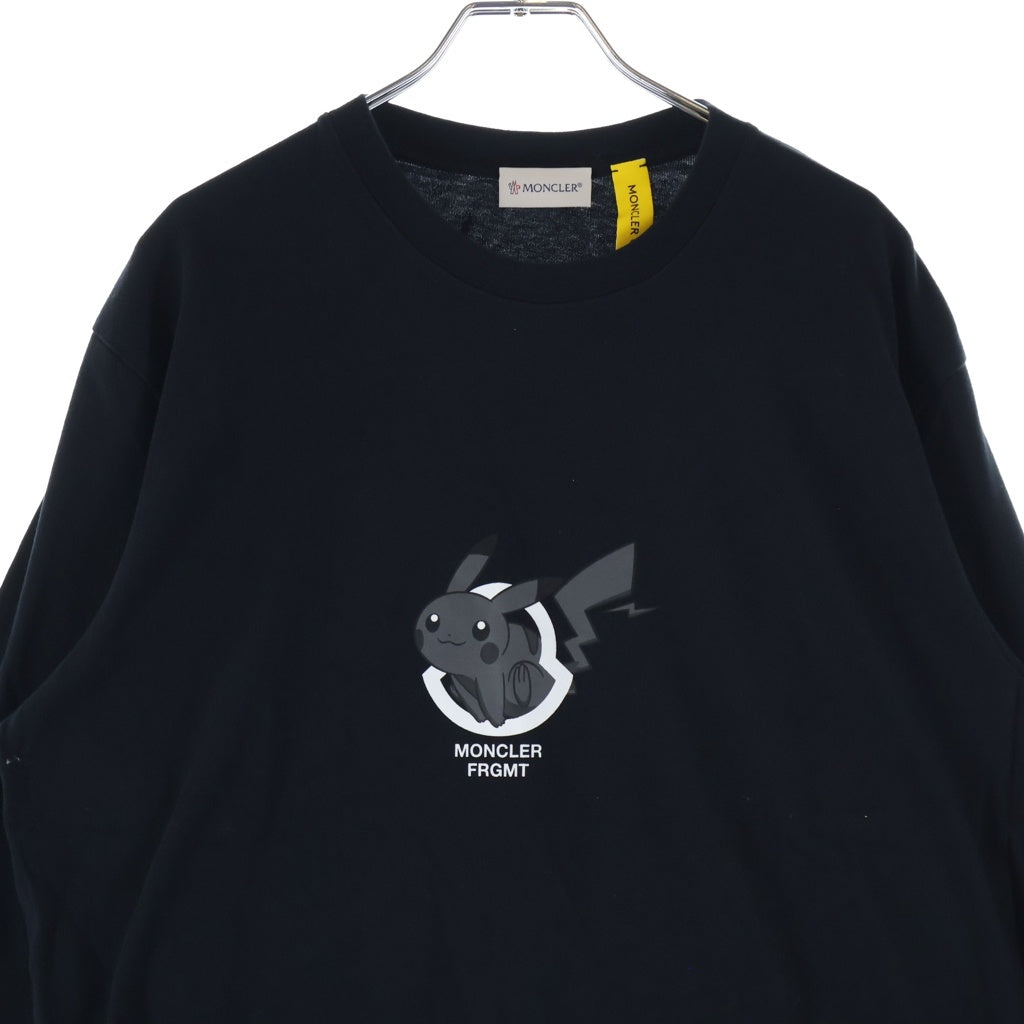 MONCLER(モンクレール) 20AW ×FRAGMENT THUNDERBOLT PROJECT フラグメント サンダーボルトプロジェクト クルーネック 長袖Tシャツ カットソー ブラック F209U8D70110