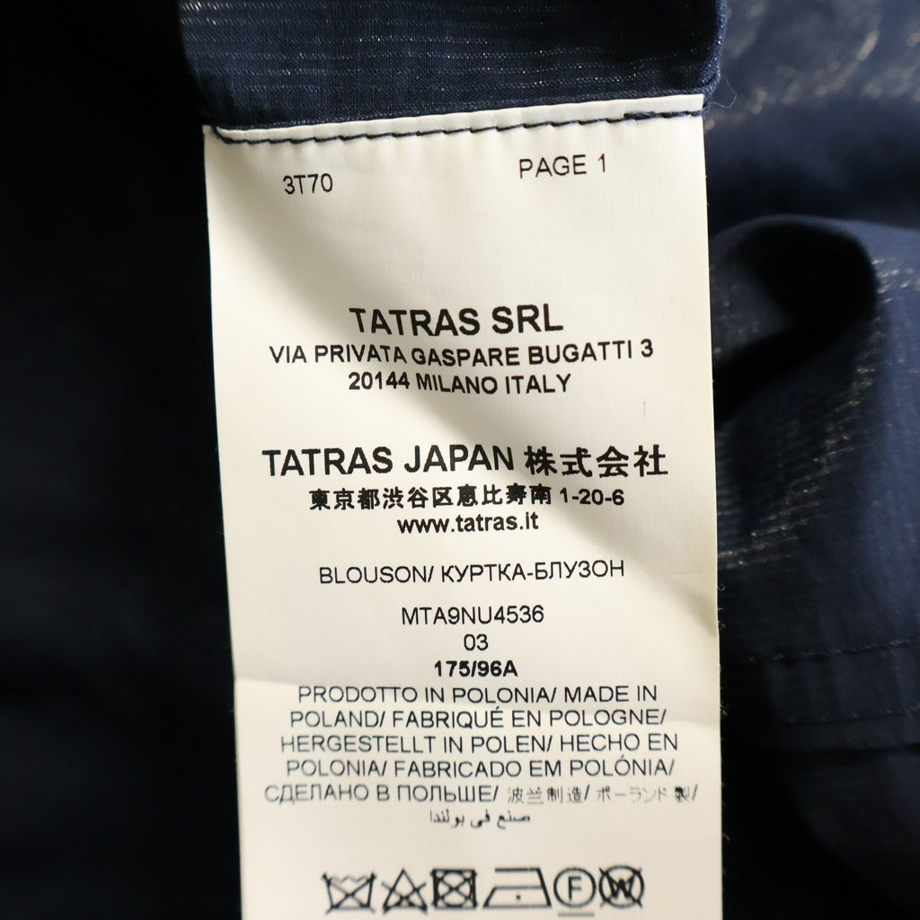 TATRAS(タトラス) ×nano universe ナノユニバース ハーフジャケット コットンジャケット インディゴ MTA9NU4536