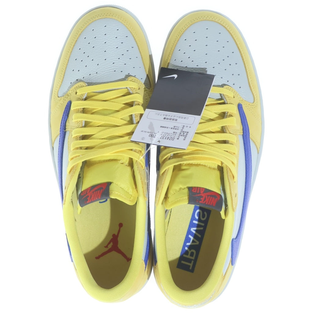 NIKE(ナイキ) ×TRAVIS SCOTT WMNS AIR JORDAN 1 RETRO LOW OG Canary トラヴィススコット ウィメンズ エアジョーダン1 ローカットスニーカー イエロー US12.5/29cm DZ4137-700