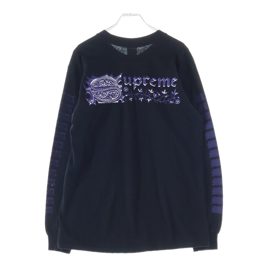 SUPREME(シュプリーム) 24AW Saint Sebastian セバスティアヌス フロントプリント クルーネック 長袖Tシャツ カットソー ブラック