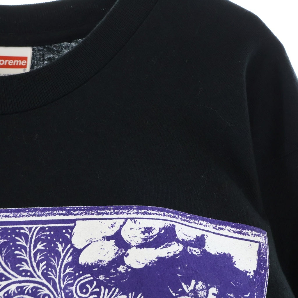 SUPREME(シュプリーム) 24AW Saint Sebastian セバスティアヌス フロントプリント クルーネック 長袖Tシャツ カットソー ブラック