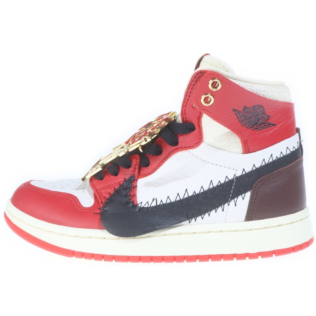 NIKE(ナイキ) ×TEYANA TAYLOR W JORDAN 1 ZM AIR CMF 2 SP テヤナ テイラー エアジョーダン1 ハイ ズーム ハイカットスニーカー レッド レディース US5.5/22.5cm FJ0604-601