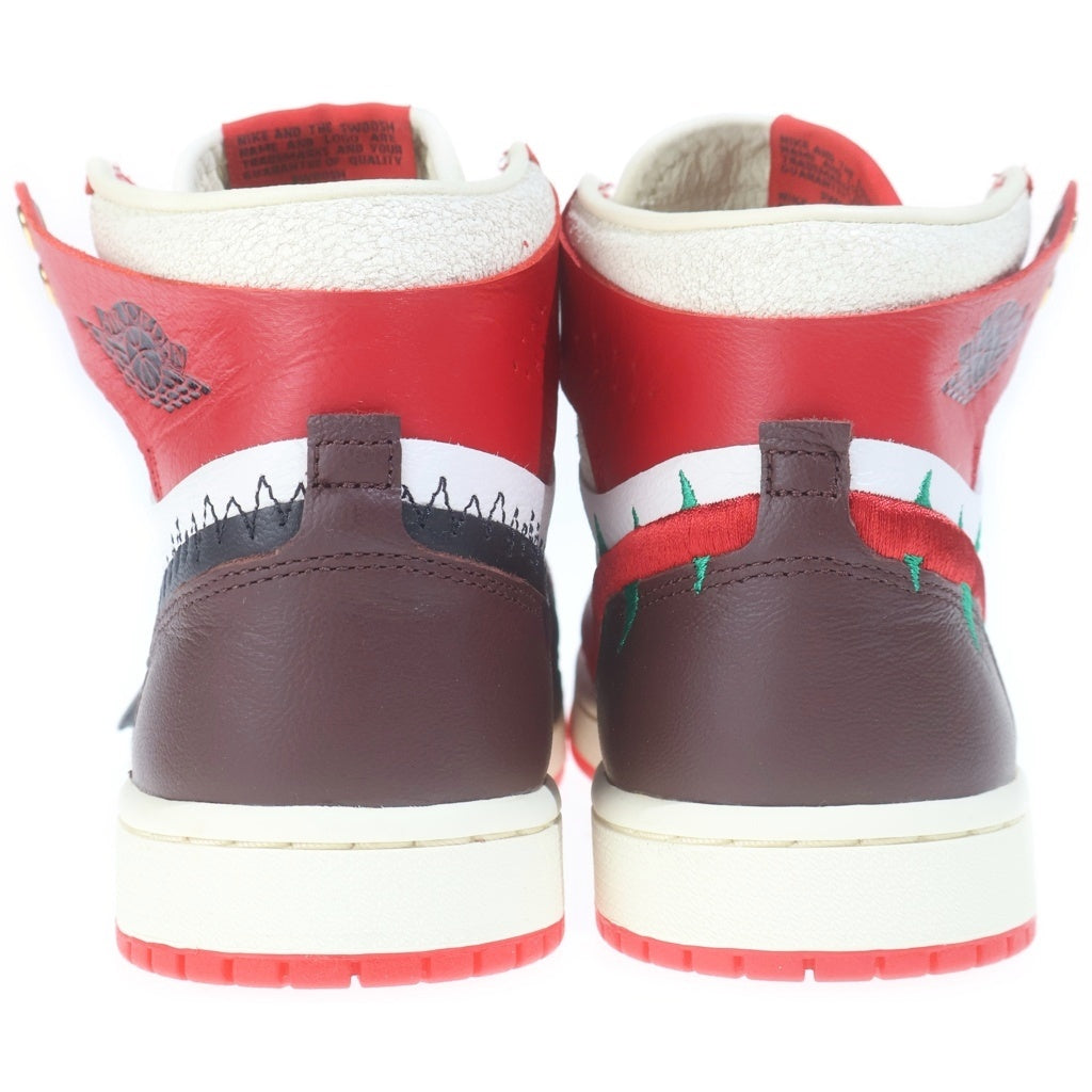 NIKE(ナイキ) ×TEYANA TAYLOR W JORDAN 1 ZM AIR CMF 2 SP テヤナ テイラー エアジョーダン1 ハイ ズーム ハイカットスニーカー レッド レディース US5.5/22.5cm FJ0604-601