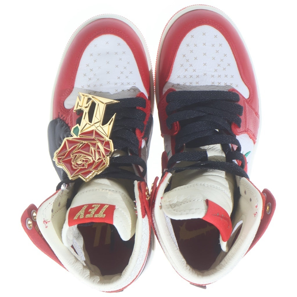 NIKE(ナイキ) ×TEYANA TAYLOR W JORDAN 1 ZM AIR CMF 2 SP テヤナ テイラー エアジョーダン1 ハイ ズーム ハイカットスニーカー レッド レディース US5.5/22.5cm FJ0604-601