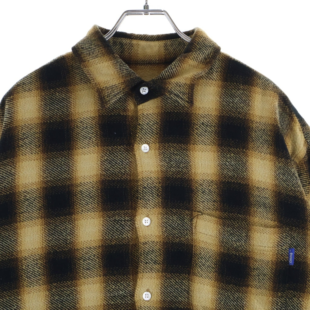 AWAKE NY(アウェイク ニューヨーク) Ombre Plaid Flannel Shirt オンブレチェック柄 フランネル長袖シャツ イエロー