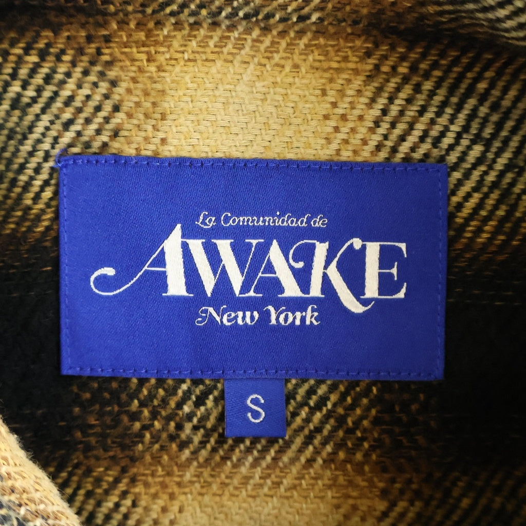 AWAKE NY(アウェイク ニューヨーク) Ombre Plaid Flannel Shirt オンブレチェック柄 フランネル長袖シャツ イエロー