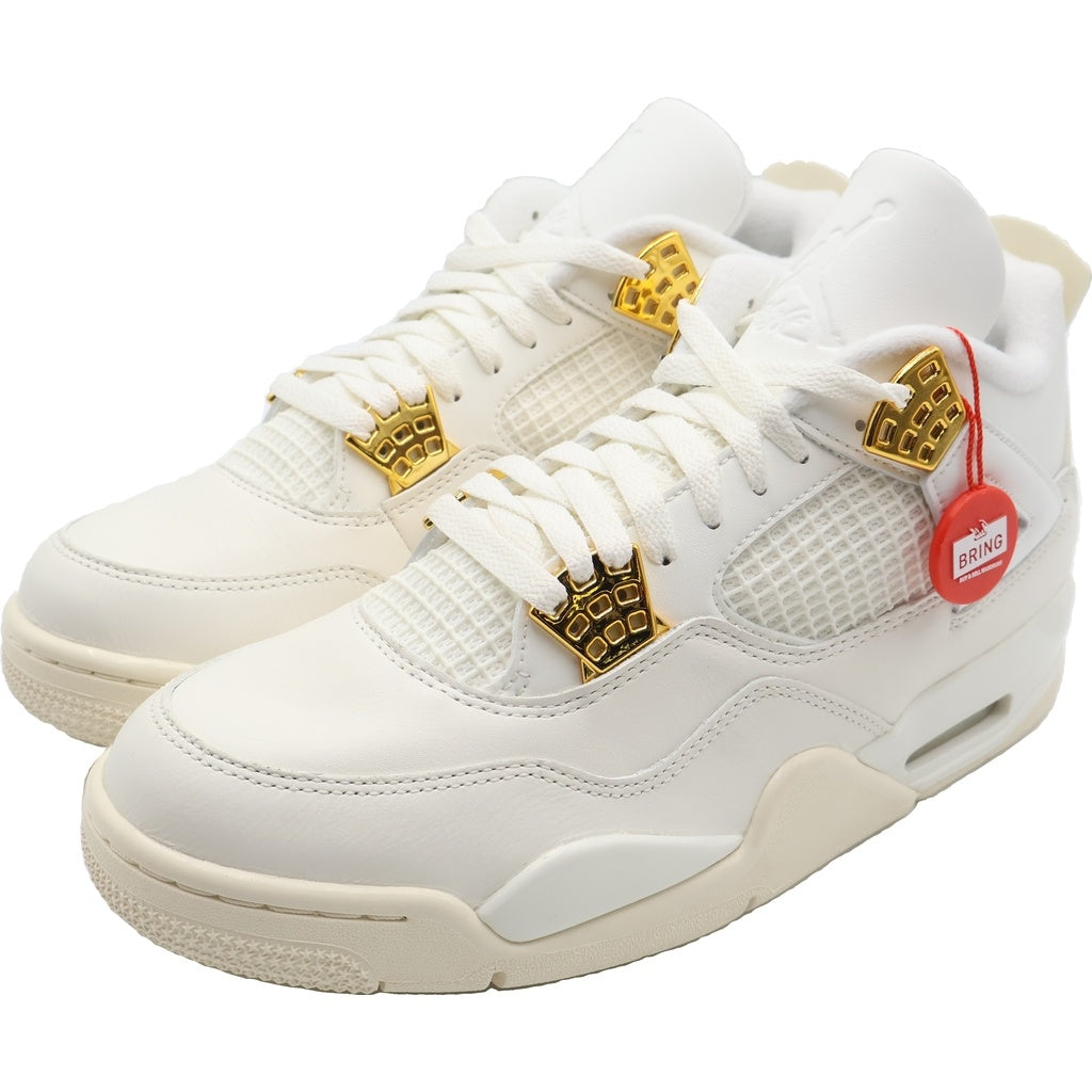 NIKE(ナイキ) WMNS AIR JORDAN 4 RETRO WHITE & GOLD AQ9129-170 ウィメンズ エアジョーダン 4 レトロ ハイカットスニーカー ホワイト/ゴールド US W11.5/28.5cm