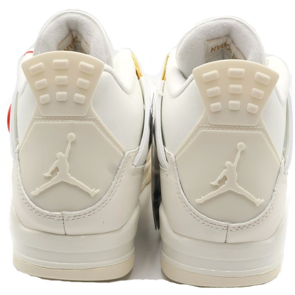 NIKE(ナイキ) WMNS AIR JORDAN 4 RETRO WHITE & GOLD AQ9129-170 ウィメンズ エアジョーダン 4 レトロ ハイカットスニーカー ホワイト/ゴールド US W11.5/28.5cm