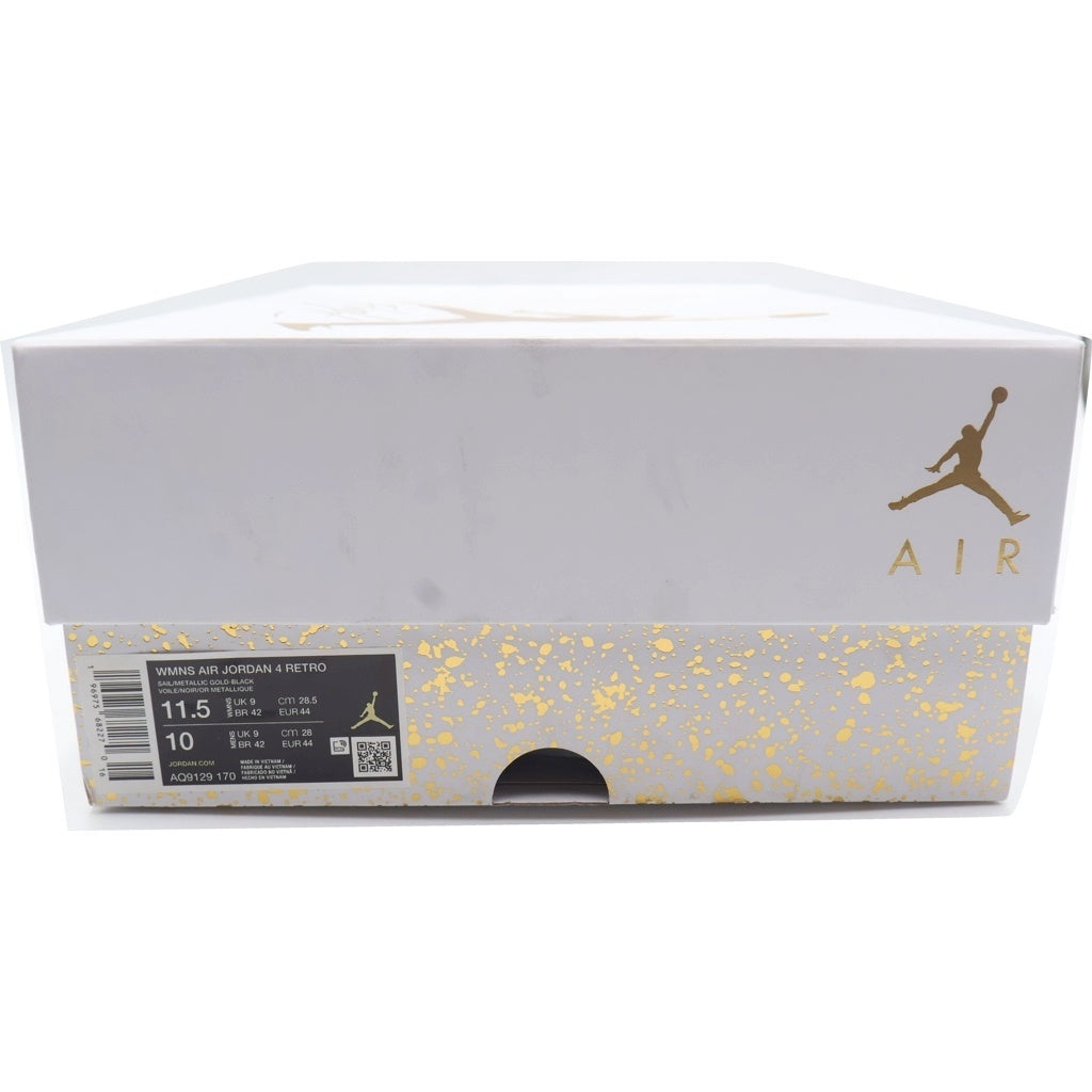 NIKE(ナイキ) WMNS AIR JORDAN 4 RETRO WHITE & GOLD AQ9129-170 ウィメンズ エアジョーダン 4 レトロ ハイカットスニーカー ホワイト/ゴールド US W11.5/28.5cm