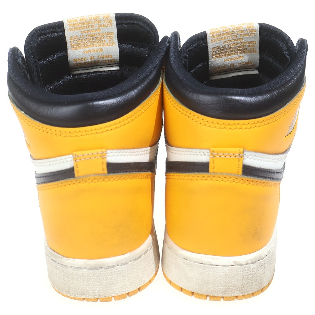 NIKE(ナイキ) GS AIR JORDAN 1 RETRO HIGH OG TAXI ウィメンズ ジョーダン1 レトロ タクシー ハイカットスニーカー イエロー US6Y/24cm レディース 575441-711