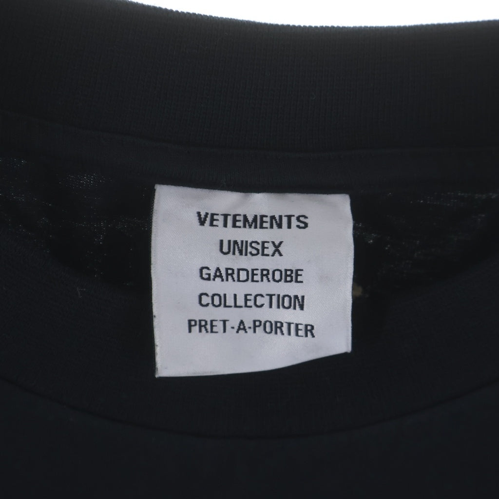 VETEMENTS(ヴェトモン) 22SS WILD UNICORN T-SHIRT ワイルドユニコーン プリントロゴ 半袖Tシャツ カットソー ブラック UA53TR570B レディース