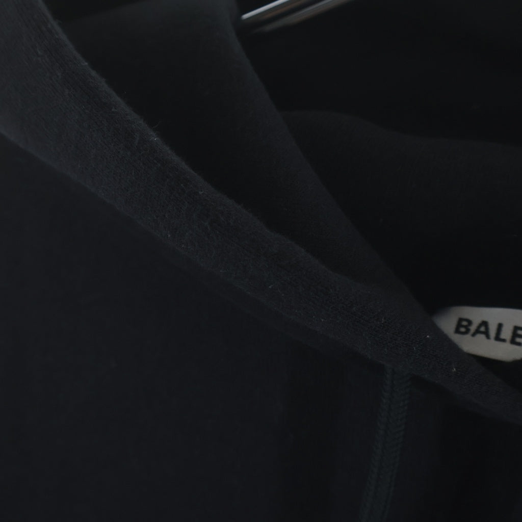 BALENCIAGA(バレンシアガ) パッチワークロゴ スウェットプルオーバーパーカー レディース ブラック 518250 TAV50