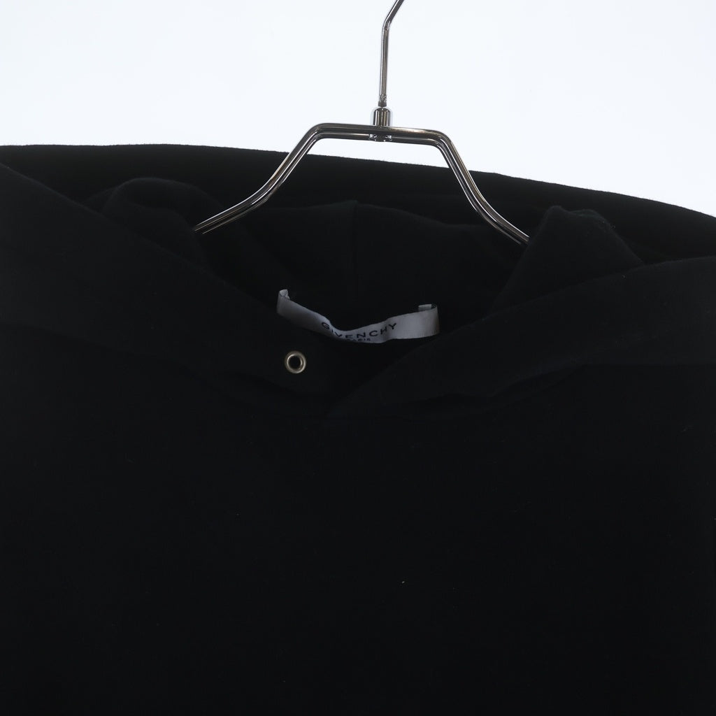 GIVENCHY(ジバンシィ) 19AW ダメージロゴプリント スウェットプルオーバーパーカー レディース ブラック BM70BS306C
