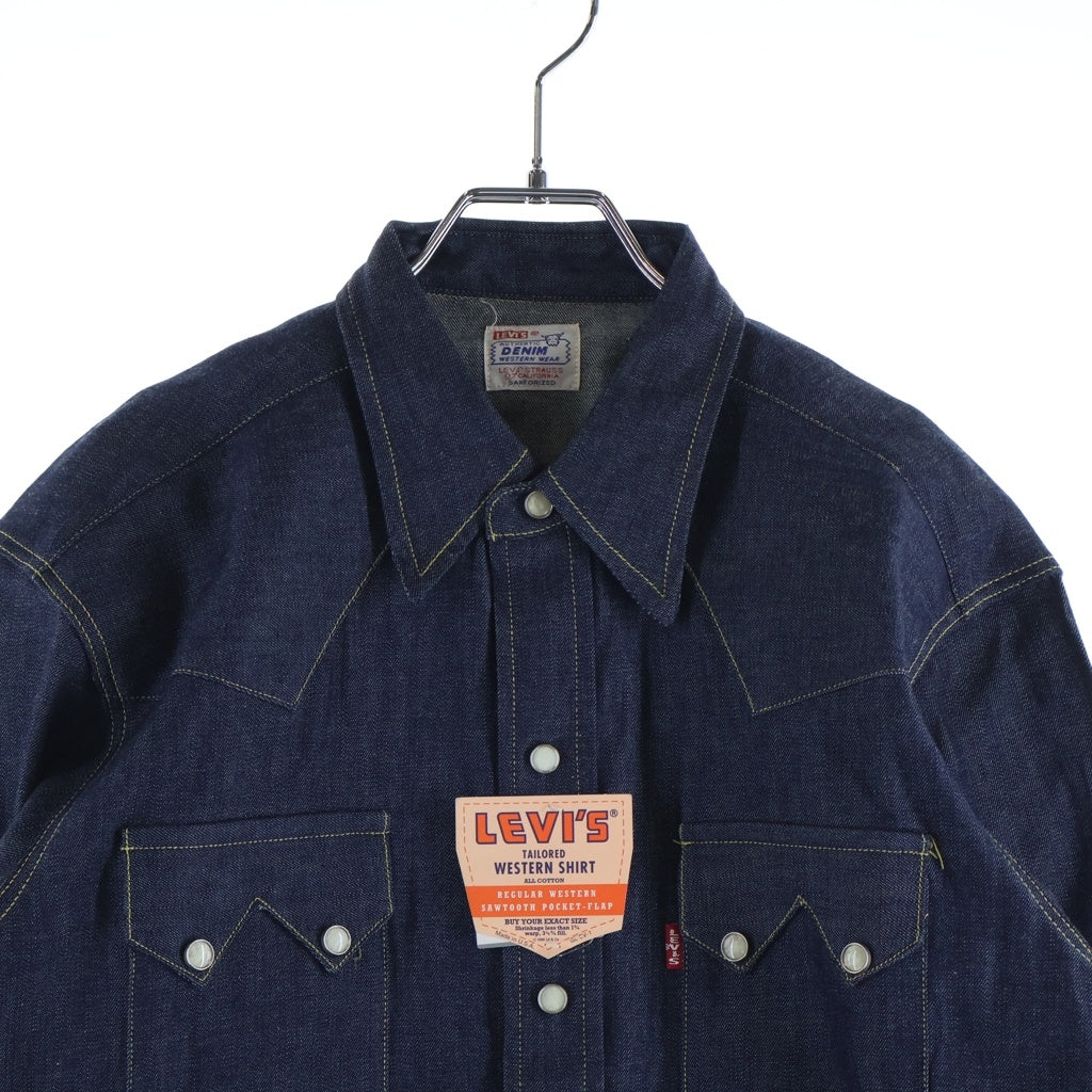 Levi's(リーバイス) 90'S デッドストック 復刻 ウエスタンデニムシャツ 長袖 ショートホーンタグ 7205-1018