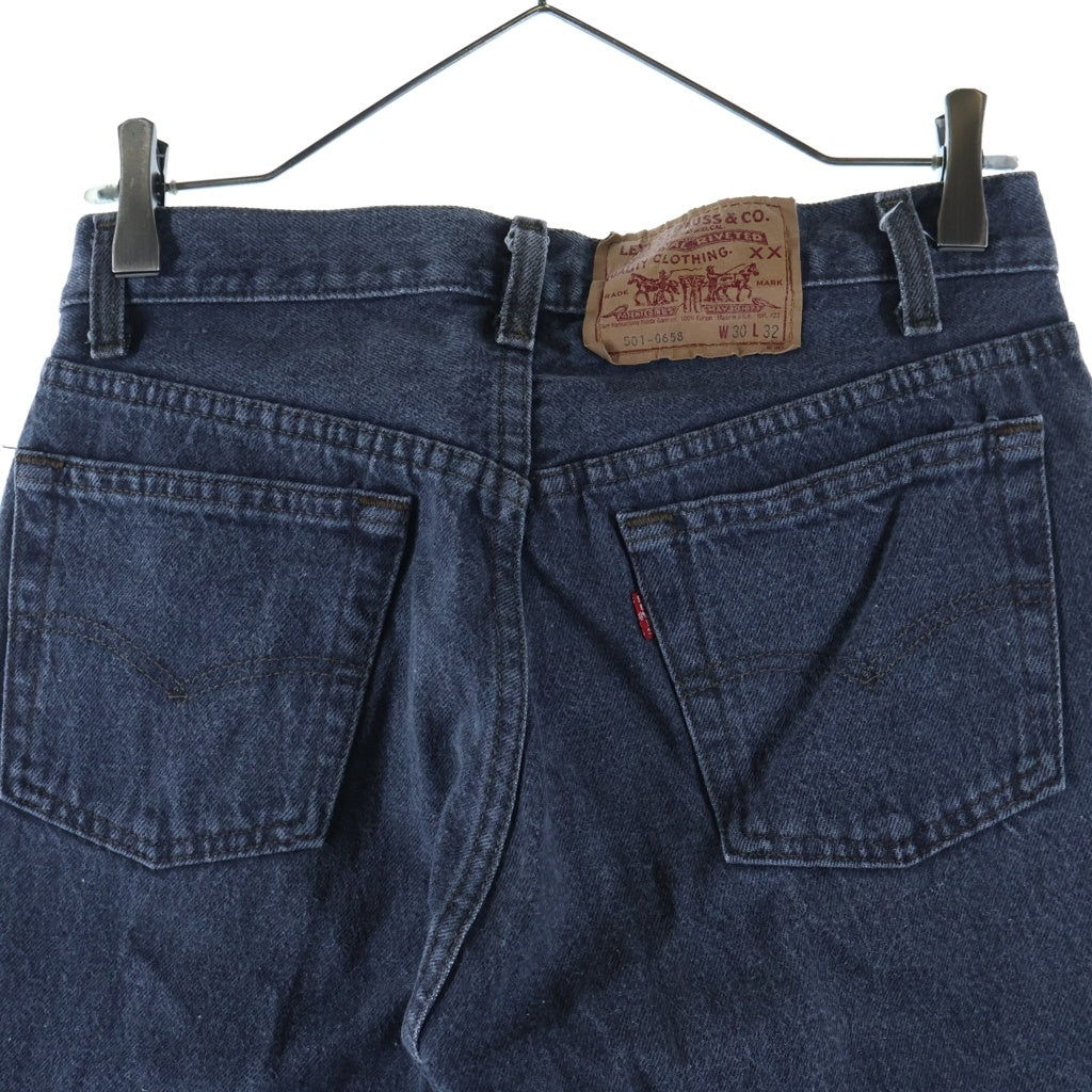 Levi's(リーバイス) 90'S 501-0658 先染めブラック デニムパンツ 97年製 ボタン裏532 ブラック