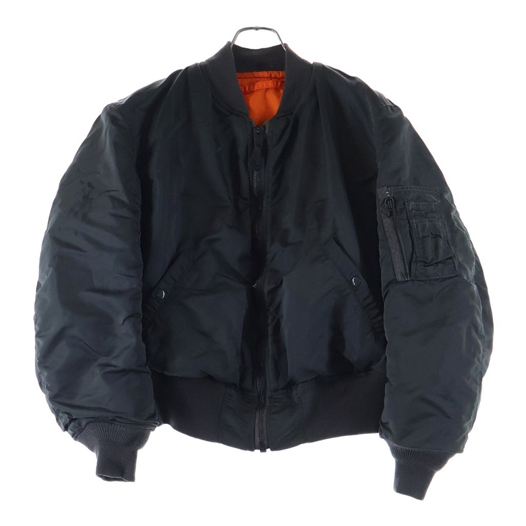 ALPHA INDUSTRIES(アルファ インダストリーズ) 90'S MIL-J-8279D MA-1 フライトジャケット 1968年復刻 SCOVILLジップ USA製 ブラック