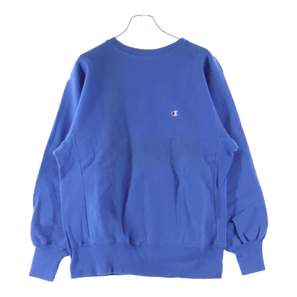 CHAMPION(チャンピオン) 90'S リバースウィーブ スウェットクルーネックシャツ トレーナー 目有り トリコ刺繍タグ USA製 ブルー