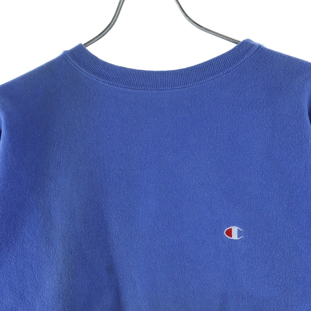 CHAMPION(チャンピオン) 90'S リバースウィーブ スウェットクルーネックシャツ トレーナー 目有り トリコ刺繍タグ USA製 ブルー