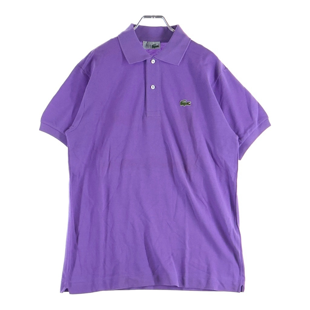 LACOSTE ラコステ 80'S デッドストック フランス製 半袖ポロシャツ パープル L1212 LACOSTE(ラコステ) 80'S デッドストック フランス製 半袖ポロシャツ