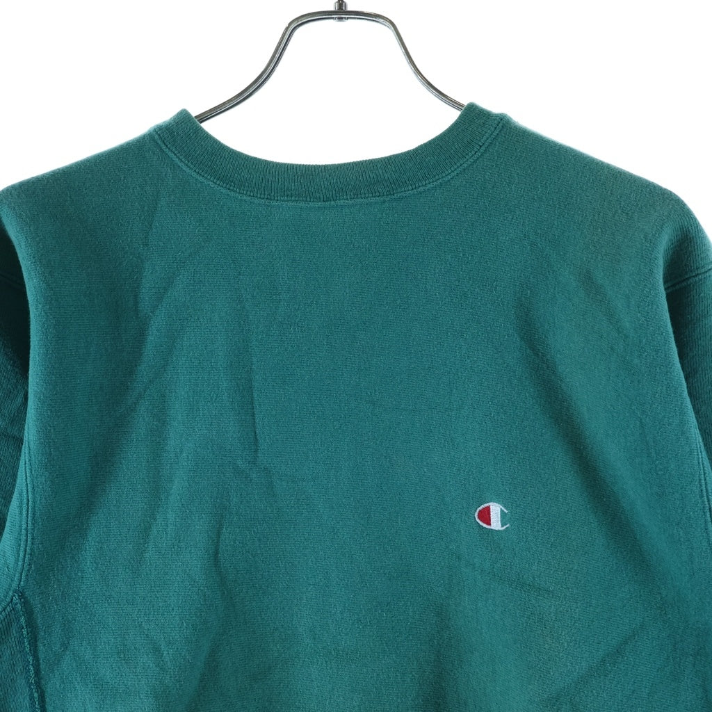 CHAMPION(チャンピオン) 90'S リバースウィーブ スウェットクルーネックシャツ トレーナー 目有り トリコ刺繍タグ USA製 グリーン
