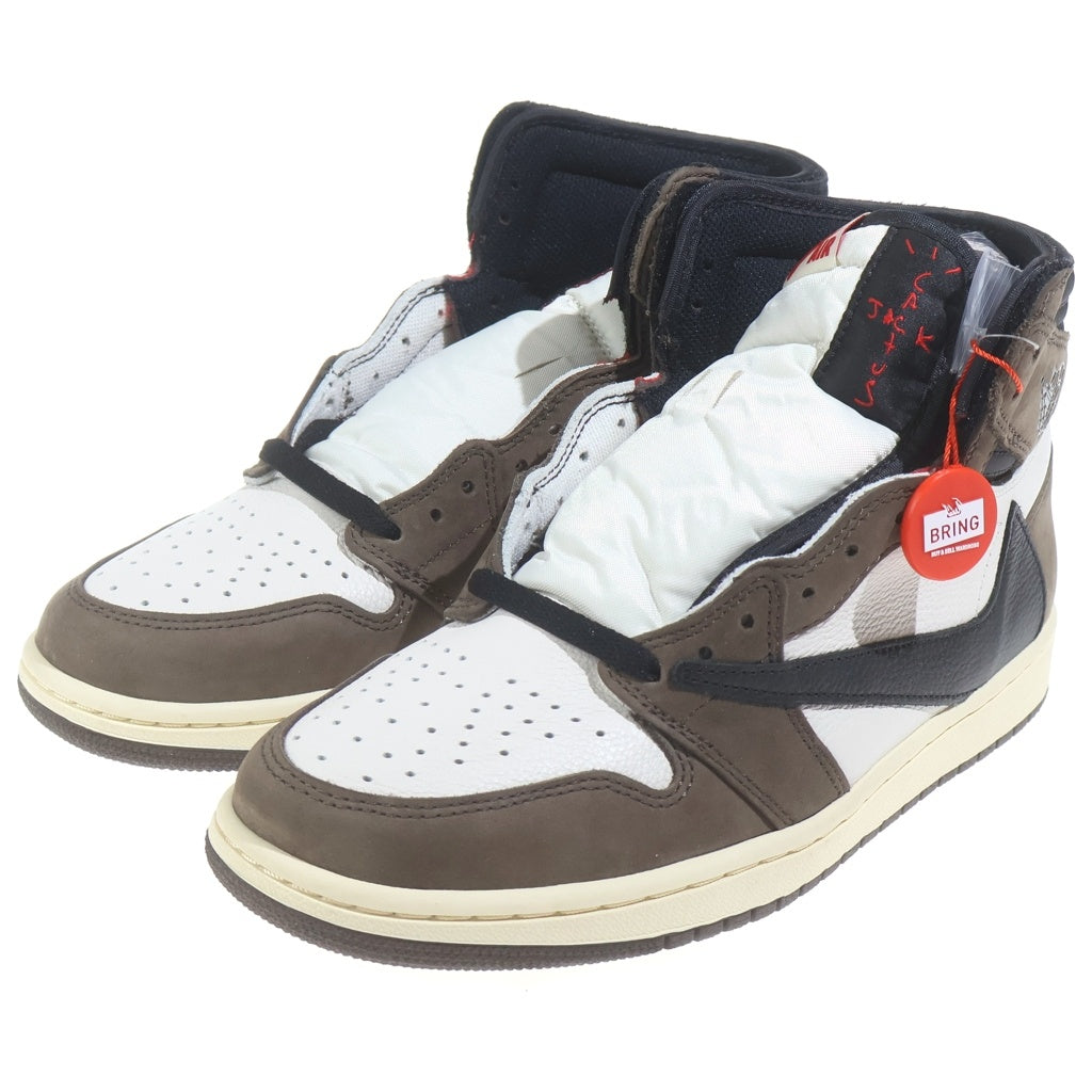 NIKE(ナイキ) ×TRAVIS SCOTT AIR JORDAN 1 RETRO HIGH OG TS SP CD4487-100 トラヴィススコット エアジョーダン1 レトロ ダークモカ ハイカットスニーカー US9/27cm