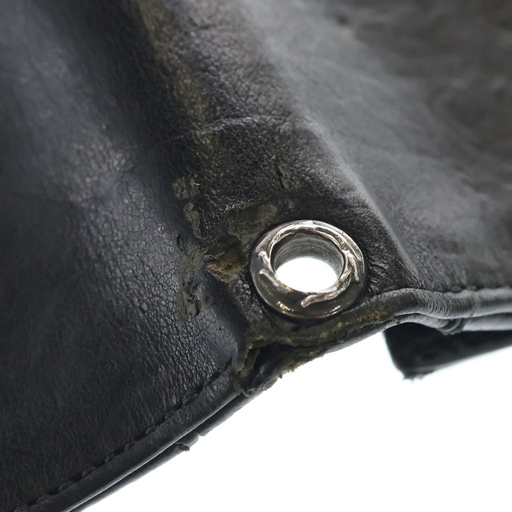 CHROME HEARTS(クロムハーツ) LNG SNGL FLD TIPS シングルフォールド レザーウォレット 財布 ブラック BCA380
