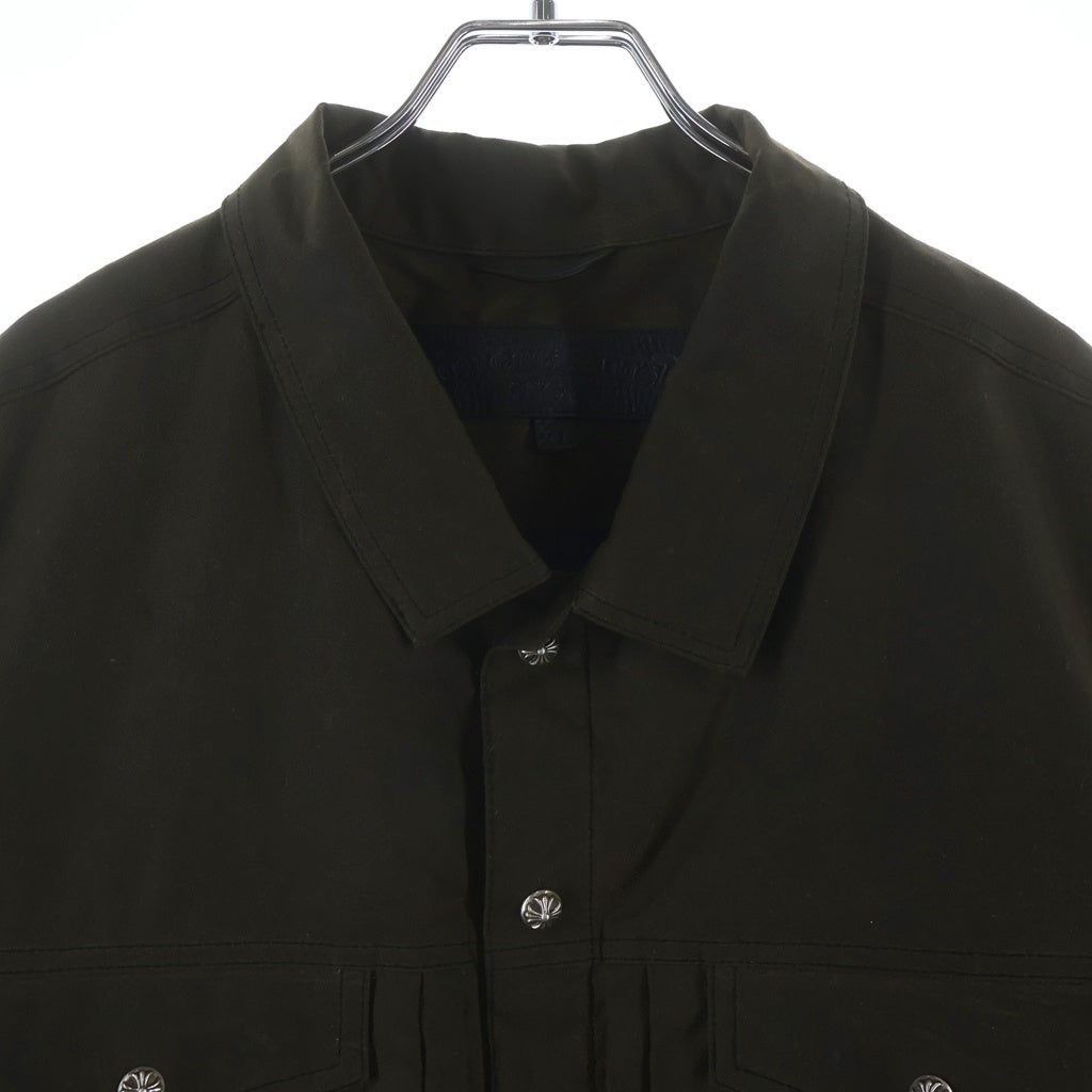 CHROME HEARTS(クロムハーツ) WHIPLASH クロスボールボタン オイル加工ジャケット カーキ