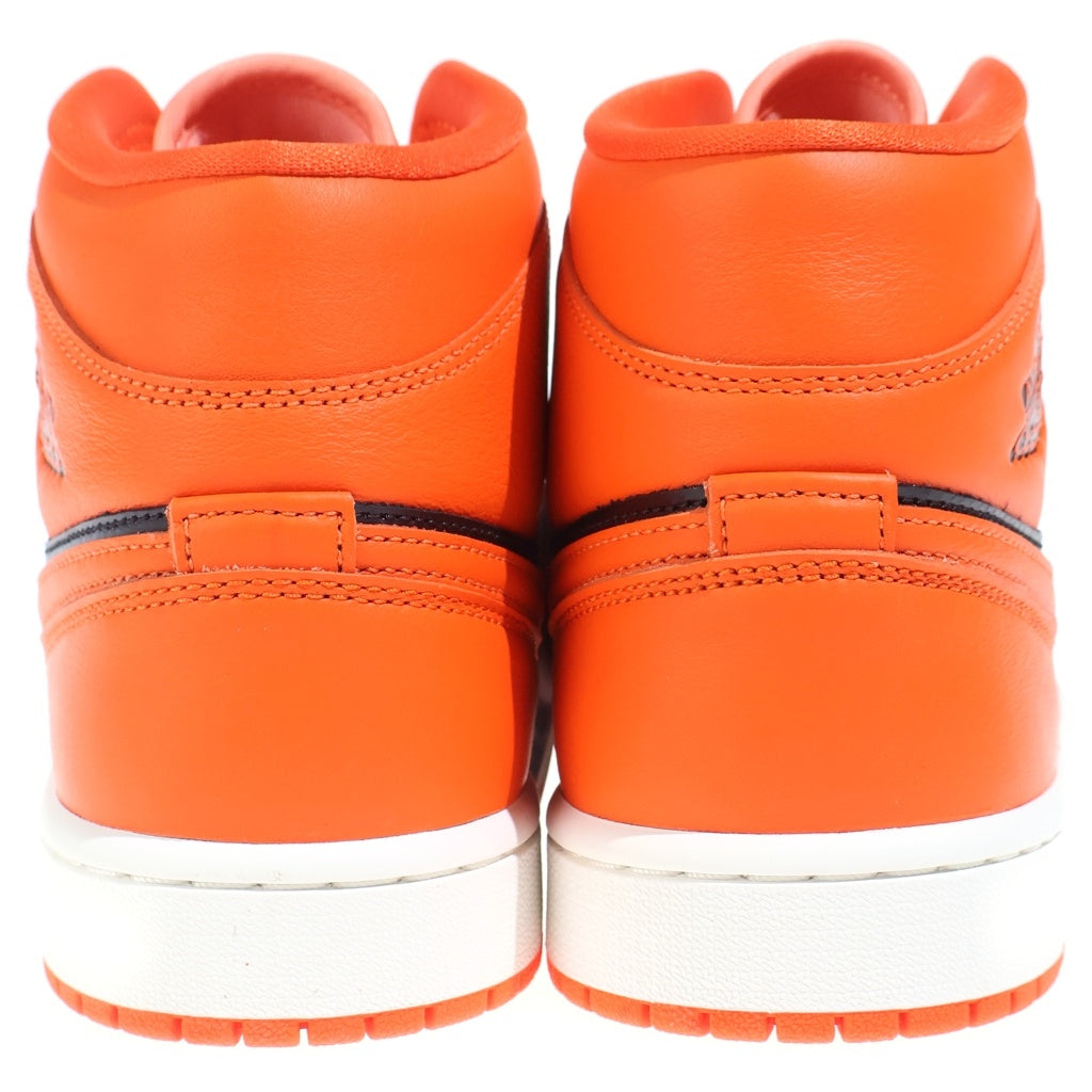 NIKE(ナイキ) WMNS AIR JORDAN 1 MID DM3381-600 エアジョーダン1 ミッド ミドルカットスニーカーシューズ オレンジ/ブラック US10.5/27.5cm