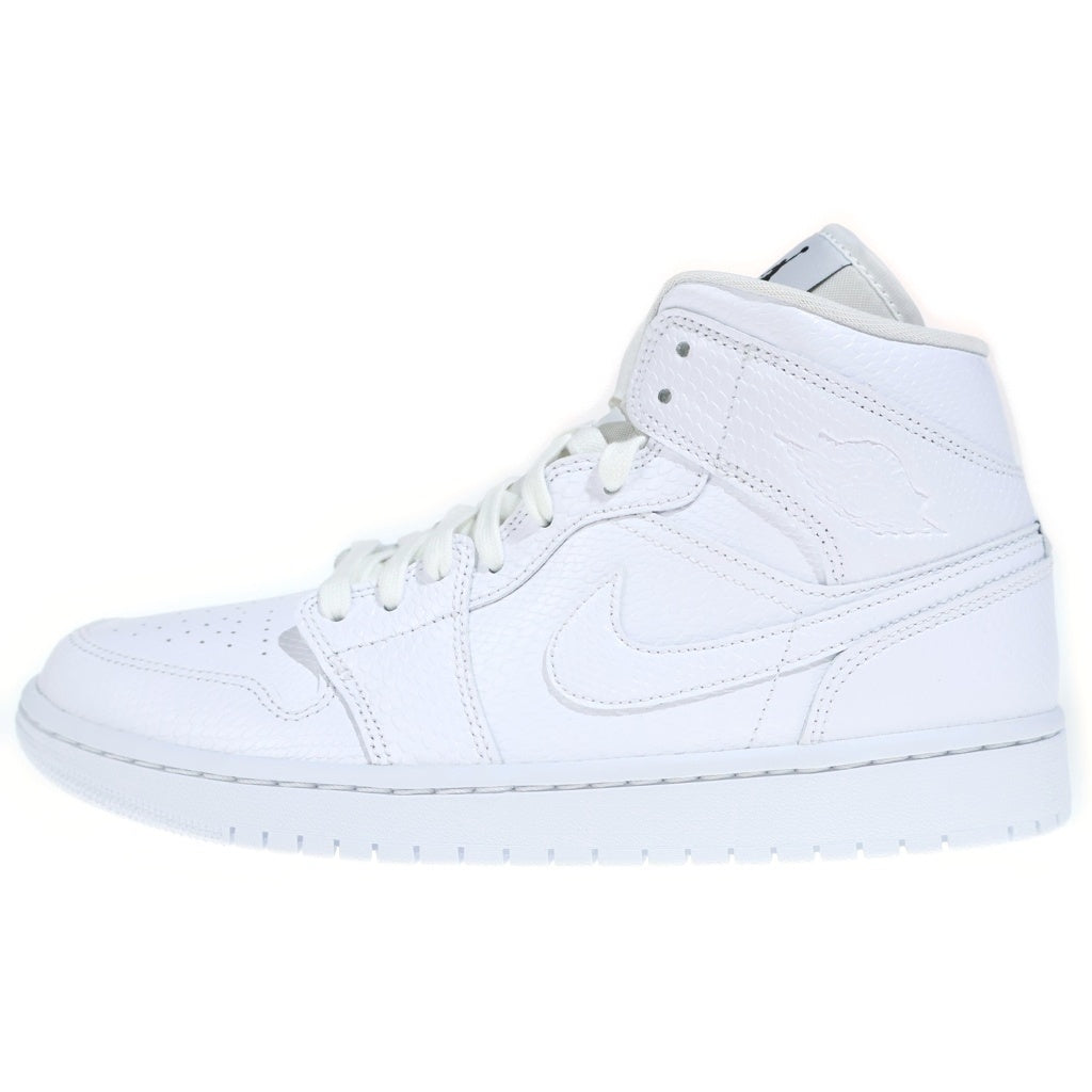 NIKE(ナイキ) WMNS AIR JORDAN 1 MID Snake Skin BQ6472-110 ウィメンズ エアジョーダン1 ミッド スネークスキン ミドルカットスニーカーシューズ ホワイト US10/27cm