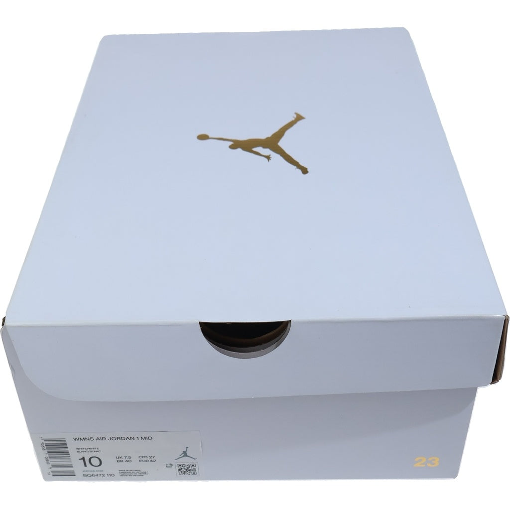NIKE(ナイキ) WMNS AIR JORDAN 1 MID Snake Skin BQ6472-110 ウィメンズ エアジョーダン1 ミッド スネークスキン ミドルカットスニーカーシューズ ホワイト US10/27cm