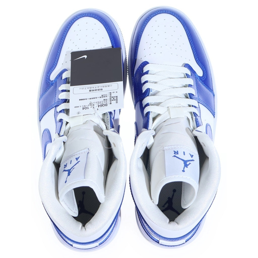 NIKE(ナイキ) WMNS AIR JORDAN 1 MID Kentucky Blue BQ6472-104 エアジョーダン 1 ミッド ケンタッキー ミドルカットスニーカーシューズ ブルー/ホワイト US10/27cm
