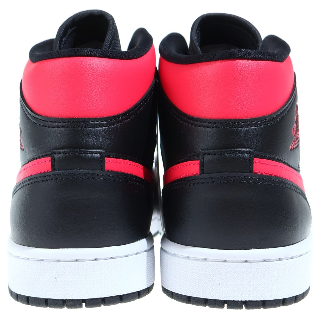 NIKE(ナイキ) WMNS AIR JORDAN 1 MID BQ6472-004 エアジョーダン 1 ミッド ミドルカットスニーカーシューズ ブラック/レッド US10/27cm