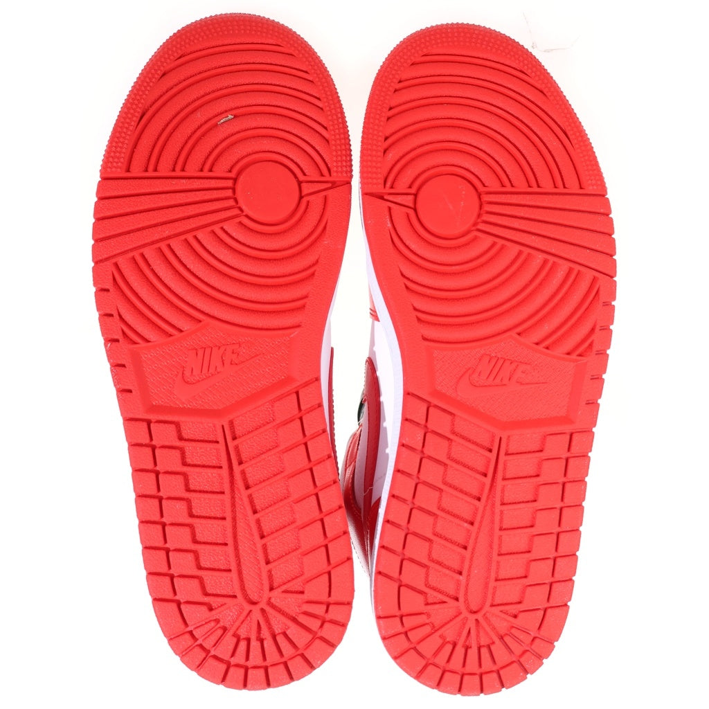 NIKE(ナイキ) WMNS AIR JORDAN 1 MID Habanero Red BQ6472-116 エアジョーダン 1 ミッド ハバネロレッド ミドルカットスニーカーシューズ ホワイト/オレンジ US10/27cm