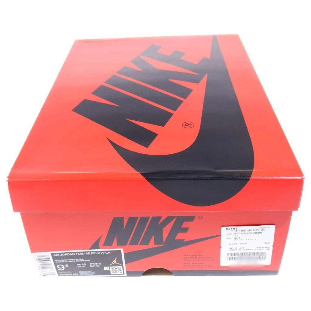 NIKE(ナイキ) ×FACETASM AIR JORDAN 1 MID CU2802-100 ファセッタズム エアジョーダン 1 ミッド ミドルカットスニーカーシューズ ネイビー/ホワイト US9.5/27.5cm