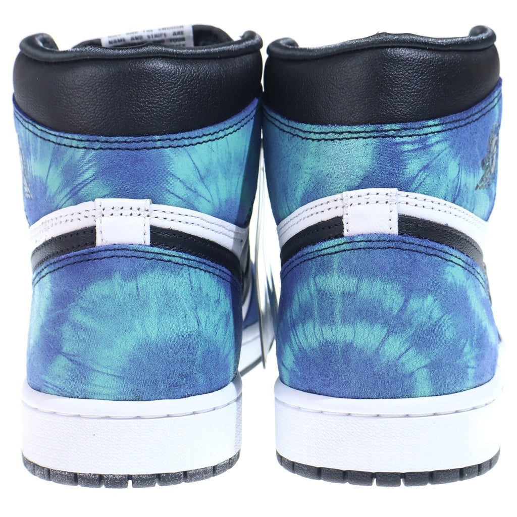 NIKE(ナイキ) WMNS AIR JORDAN 1 HIGH OG Tie-Dye CD0461-100 ウィメンズ エアジョーダン 1 ハイ タイダイ ハイカットスニーカーシューズ ブルー US10/27cm