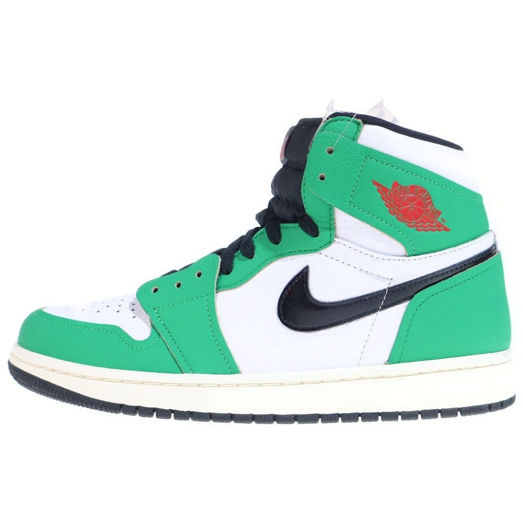 NIKE(ナイキ) WMNS AIR JORDAN HIGH Lucky Green DB4612-300 ウィメンズ エアジョーダン 1 ラッキーグリーン ホワイト ハイカットスニーカー US10/27cm