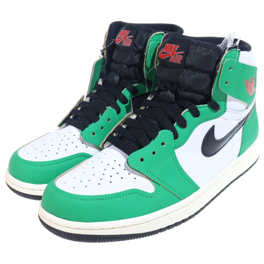 NIKE(ナイキ) WMNS AIR JORDAN HIGH Lucky Green DB4612-300 ウィメンズ エアジョーダン 1 ラッキーグリーン ホワイト ハイカットスニーカー US10/27cm