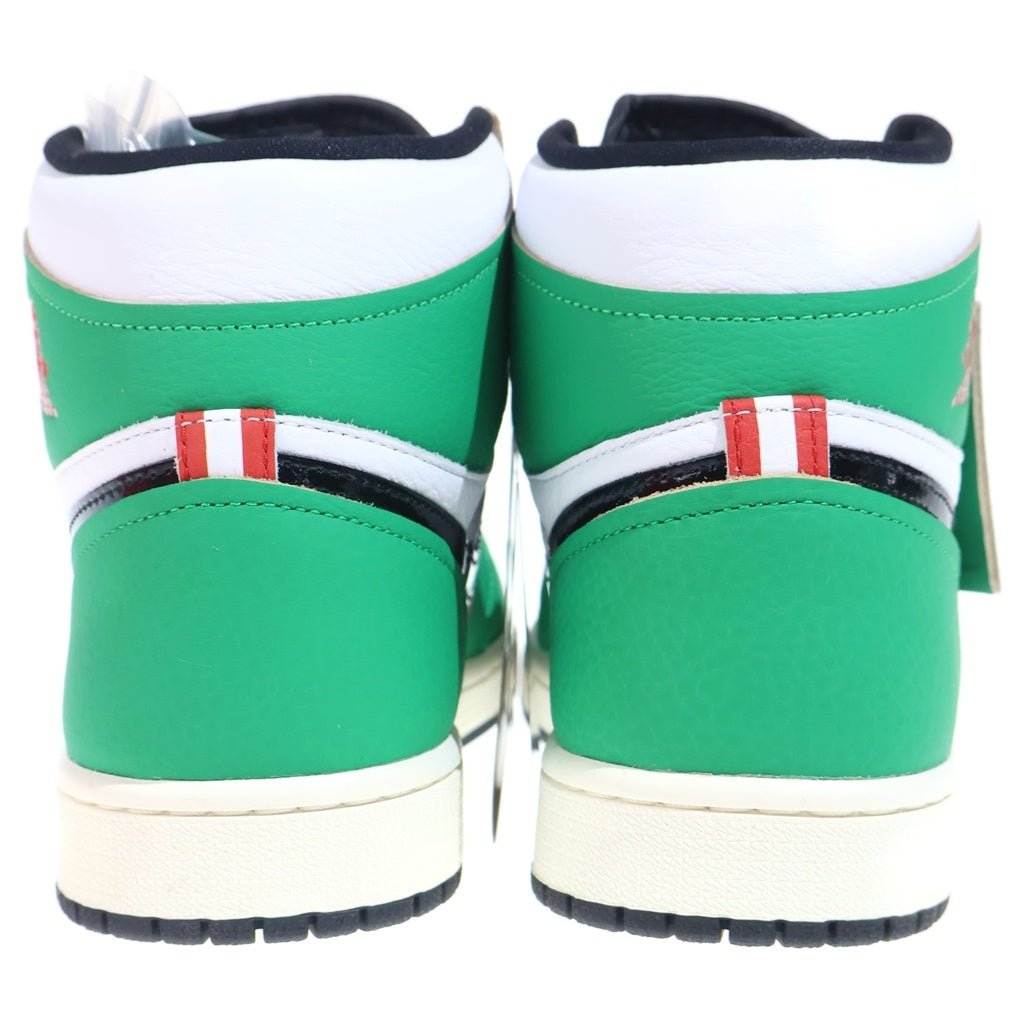 NIKE(ナイキ) WMNS AIR JORDAN HIGH Lucky Green DB4612-300 ウィメンズ エアジョーダン 1 ラッキーグリーン ホワイト ハイカットスニーカー US10/27cm