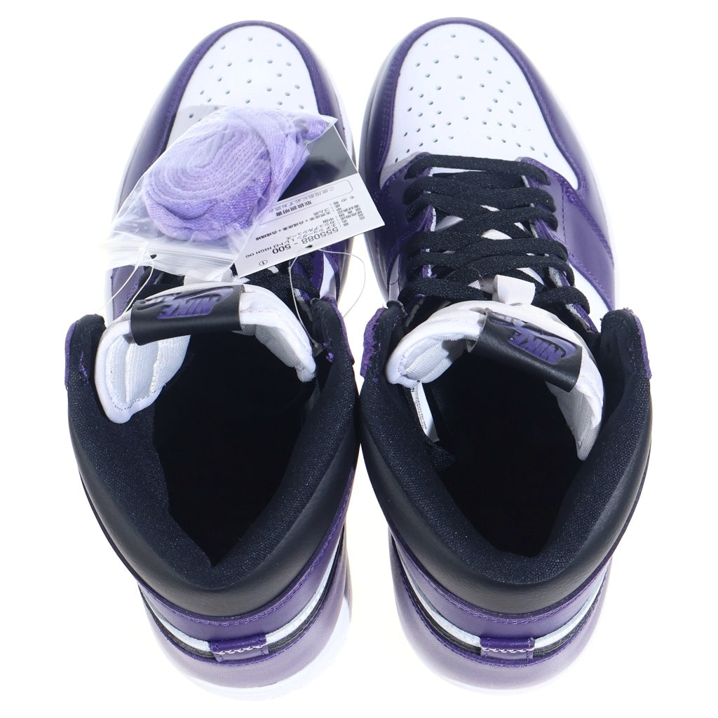 NIKE(ナイキ) AIR JORDAN 1 HIGH OG Court Purple 555088-500 エアジョーダン1 ハイ コートパープル ハイカットスニーカーシューズ パープル/ホワイト US9.5/27.5cm