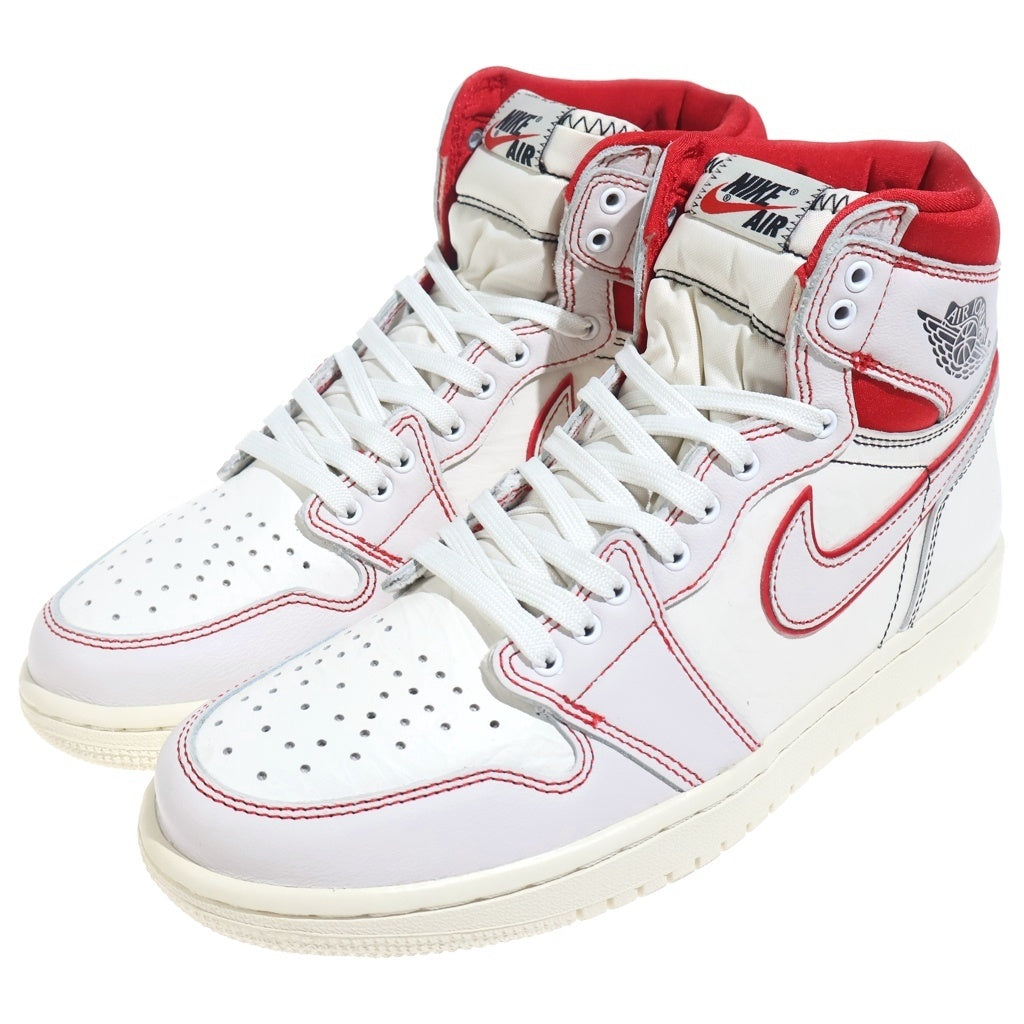 NIKE(ナイキ) AIR JORDAN 1 HIGH OG University Red 555088-160 エアジョーダン1 ハイ ユニバーシティレッド ハイカットスニーカーシューズ ホワイト/レッド US9/27cm