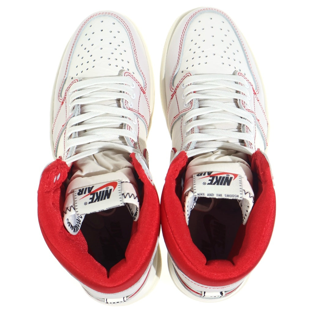 NIKE(ナイキ) AIR JORDAN 1 HIGH OG University Red 555088-160 エアジョーダン1 ハイ ユニバーシティレッド ハイカットスニーカーシューズ ホワイト/レッド US9/27cm
