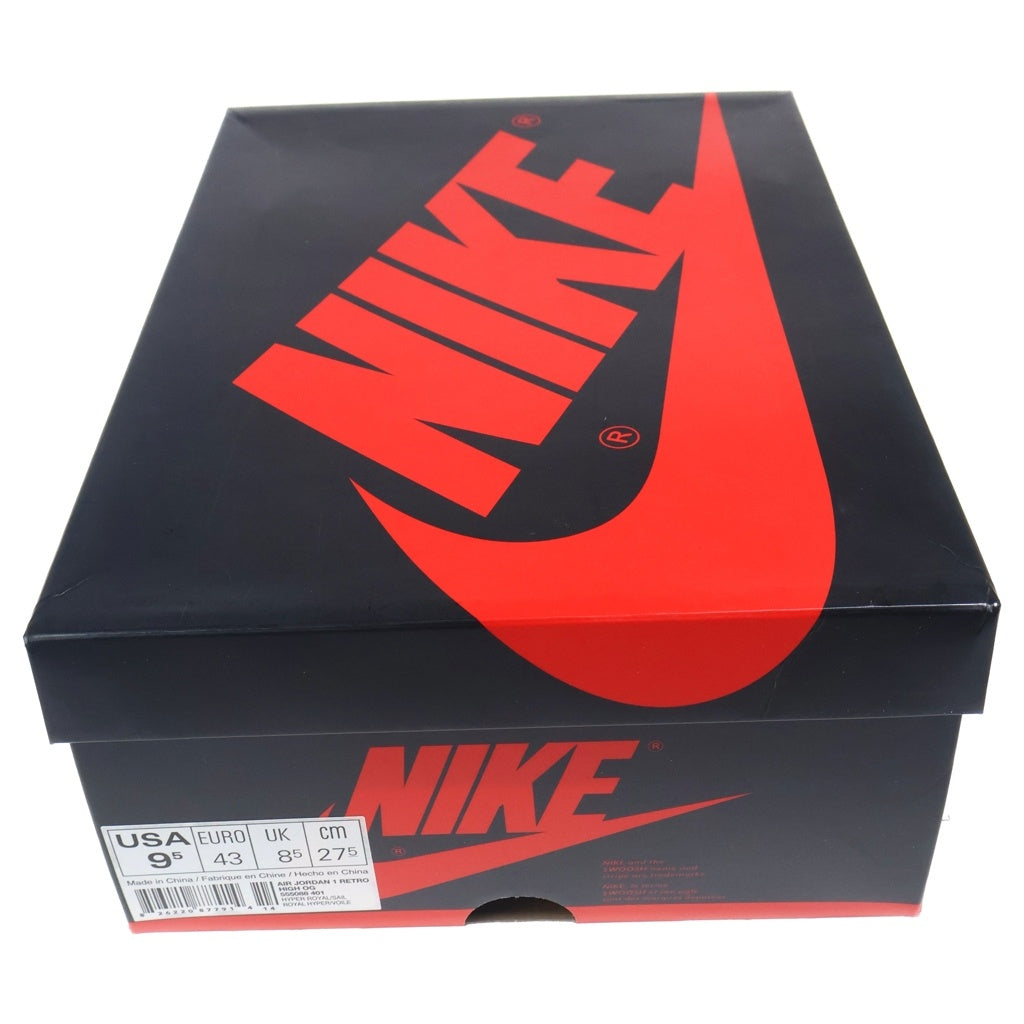 NIKE(ナイキ) AIR JORDAN 1 HIGH OG Hyper Royal 555088-401 エアジョーダン1 ハイ ハイパーロイヤル ハイカットスニーカーシューズ ブルー US9.5/27.5cm