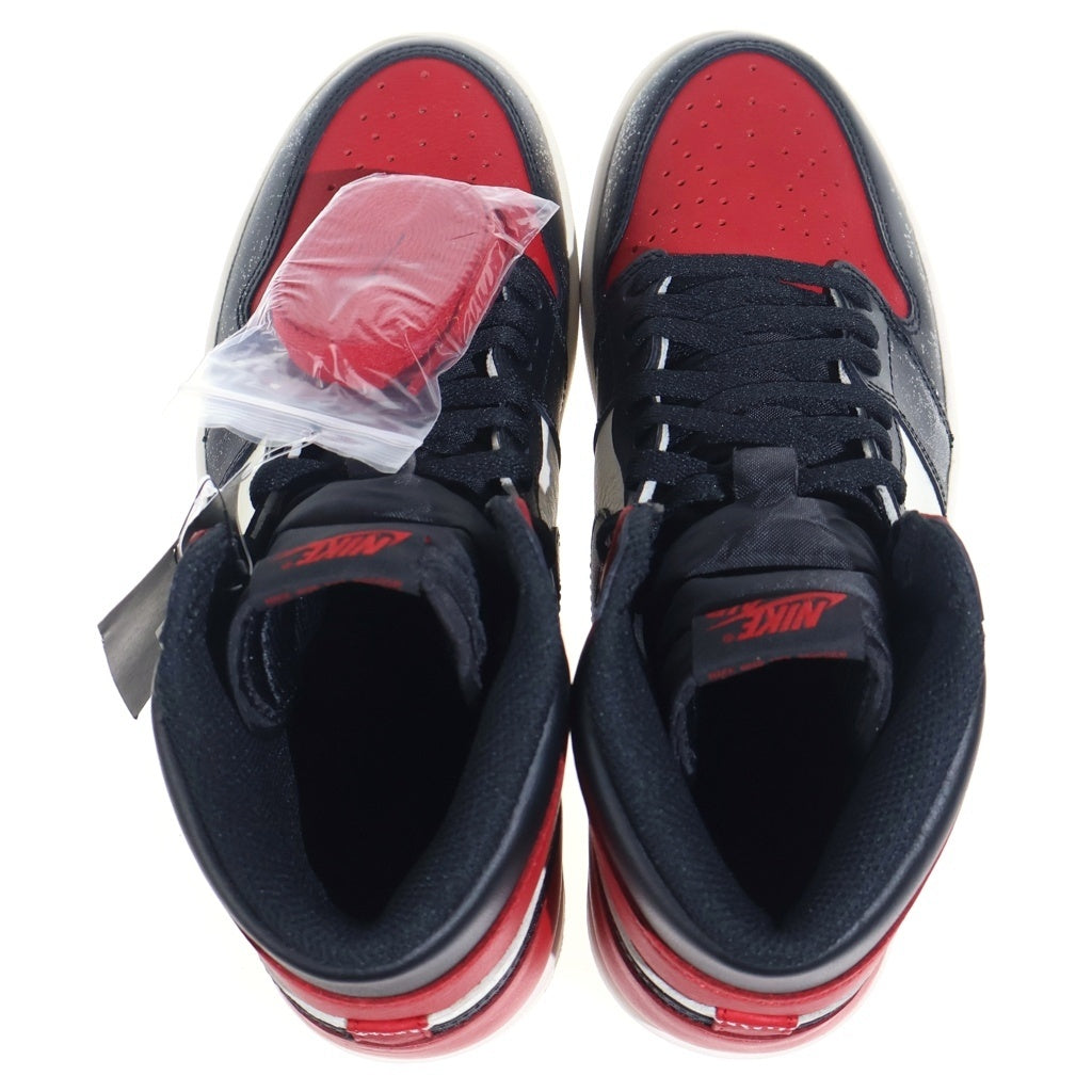 NIKE(ナイキ) AIR JORDAN 1 HIGH OG Bred Toe 555088-610 エアジョーダン1 ハイ ブレッドトゥ ハイカットスニーカーシューズ レッド/ホワイト US9/27cm