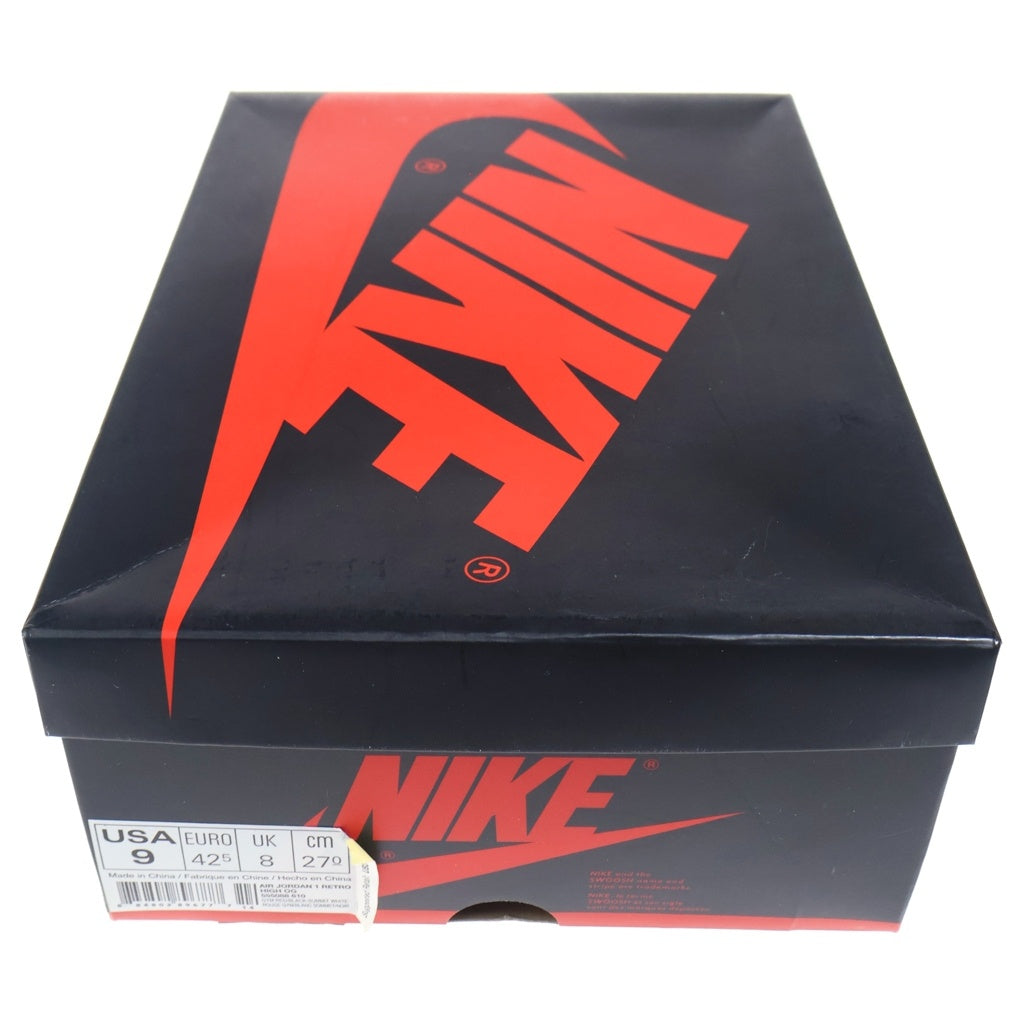 NIKE(ナイキ) AIR JORDAN 1 HIGH OG Bred Toe 555088-610 エアジョーダン1 ハイ ブレッドトゥ ハイカットスニーカーシューズ レッド/ホワイト US9/27cm